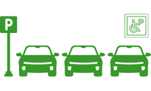 Estacionamento amplo e acessível